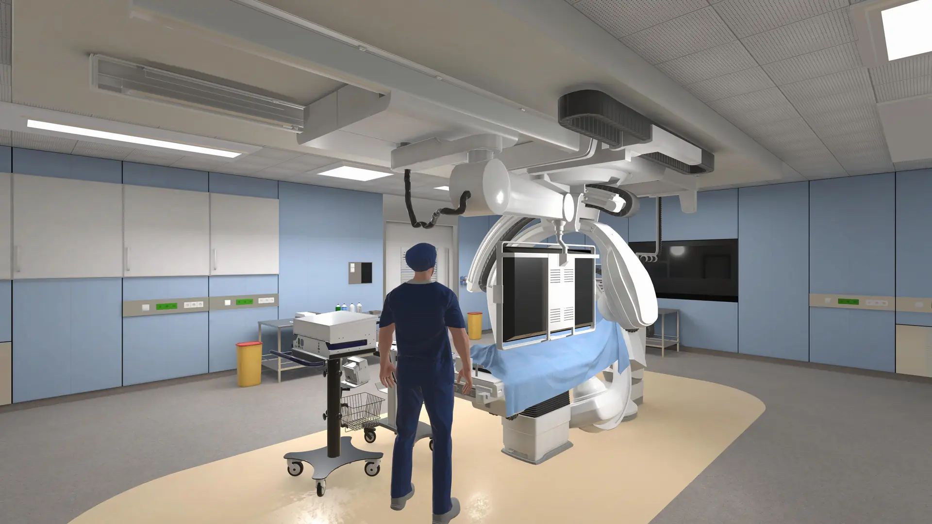 Virtual operating room for a heart procedure