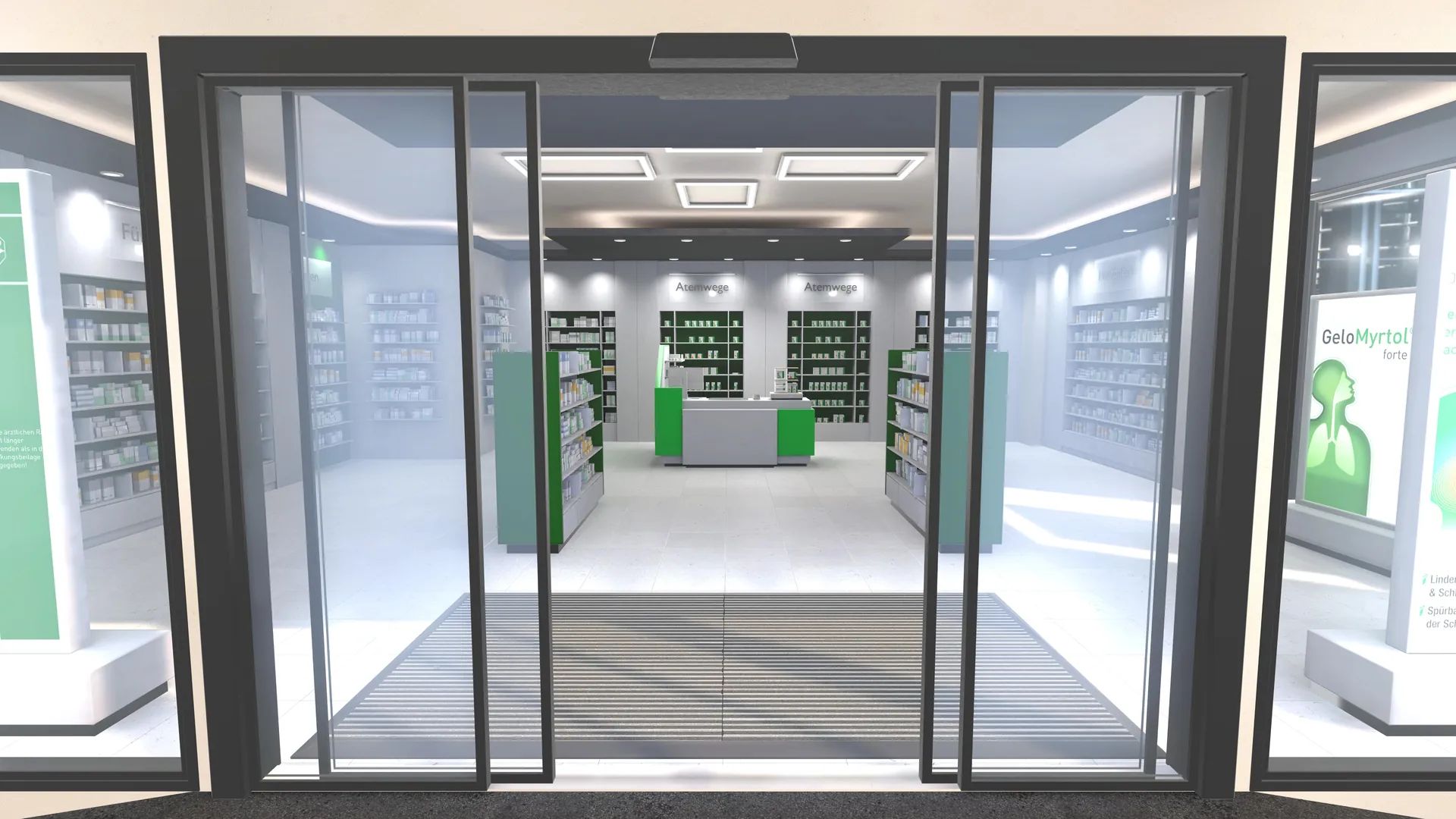 Eingang der virtuellen Apotheke von Pohl-Boskamp